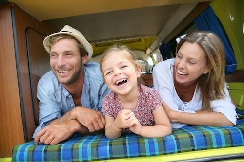 A family smiling after a dental visit in Pampa, Tx